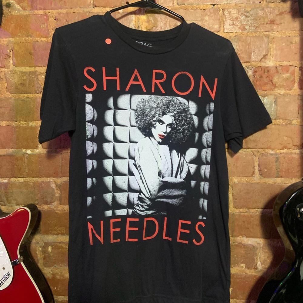 Sharon Needles Small Black Graphic Vintage T-Shirt View 2